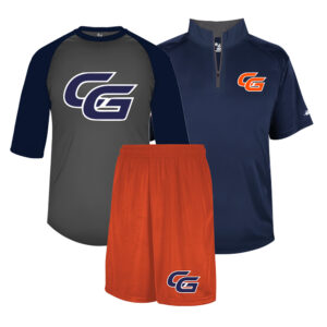 T-Shirt, 1/4 Zip, and shorts package