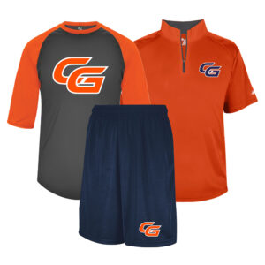 T-Shirt, 1/4 Zip, and shorts package